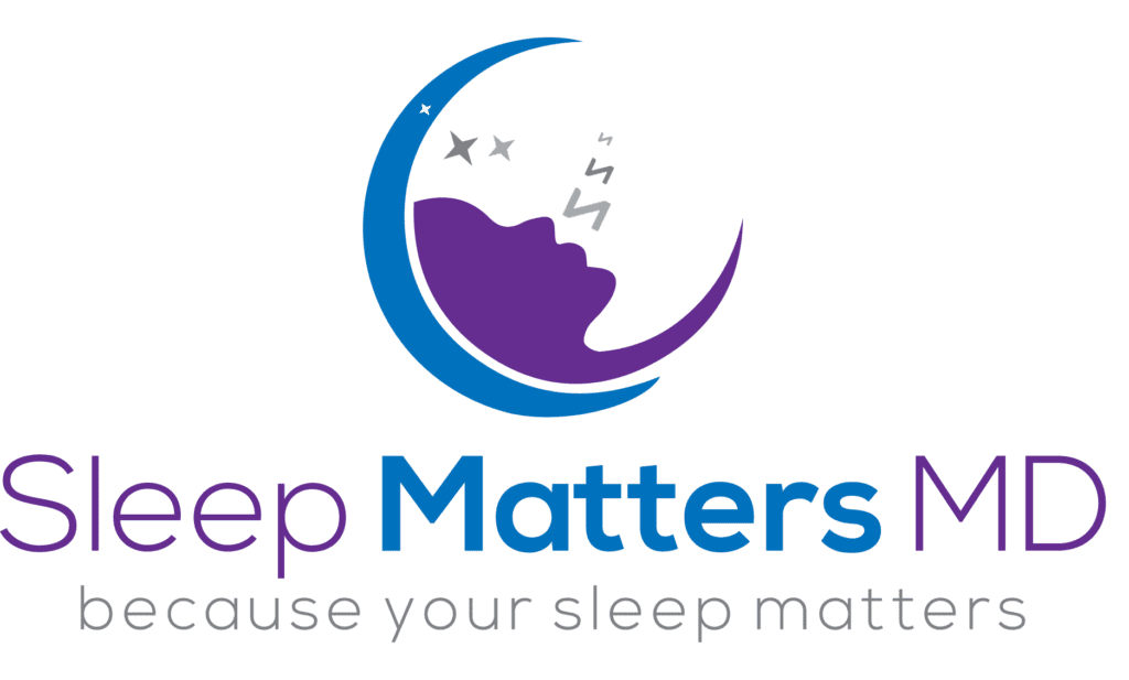 A logo for sleep matters, because your sleep matter.